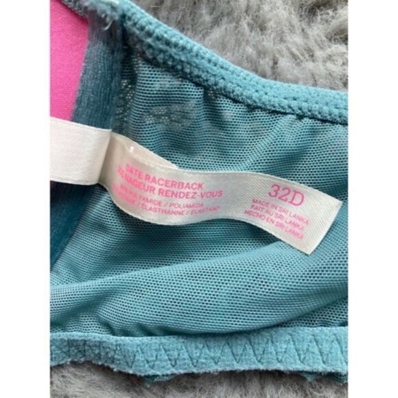 PINK Victoria’s Secret date racerback teal bra 32 D - Picture 5 of 5